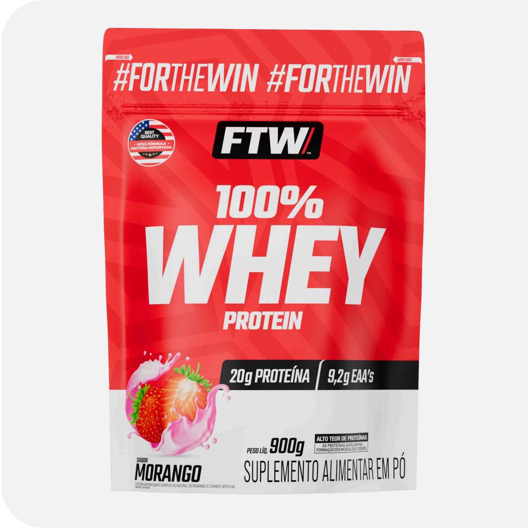 FTW 100% WHEY REFIL 900G - MORANGO