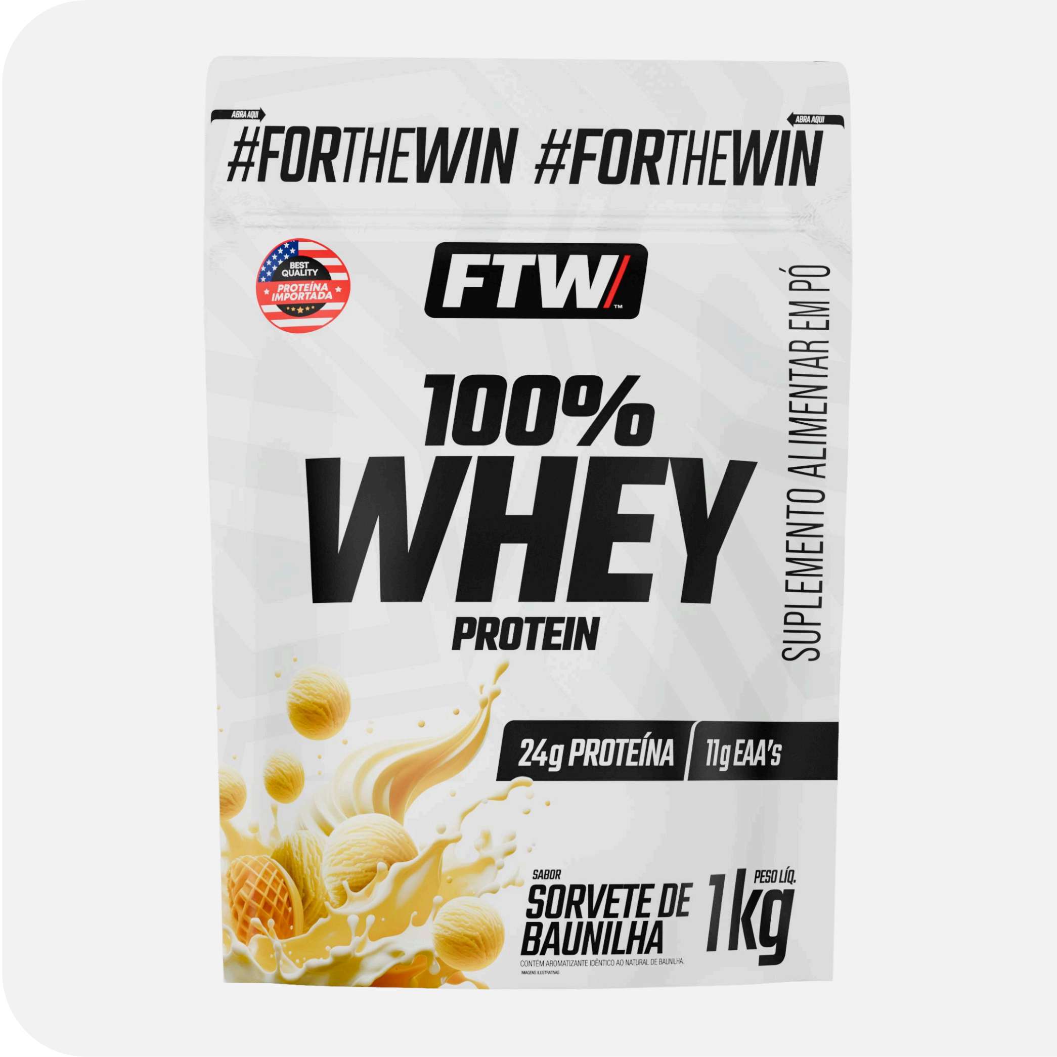 FTW 100% WHEY PROTEIN REFIL 1KG - SORVETE DE BAUNILHA
